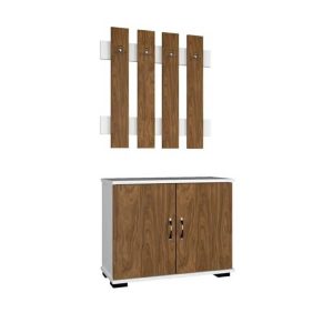 جزامه ام دي اف قطعتين - بني وأبيض