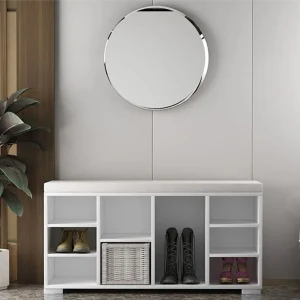 جزامة خشب ام دي اف 5 ارفف ابيض - 55x110x30 سم