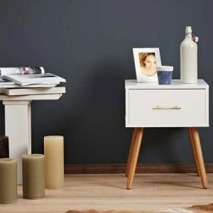 كومود 50x40x40 سم - ابيض و بيج