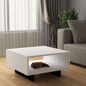 ترابيزة قهوة أم دي اف أبيض - 50×45×75×50 سم